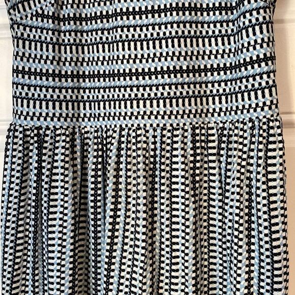 Loft Blue and White Printed Midi Sleeveless Dress Size Small - Picture 6 of 13